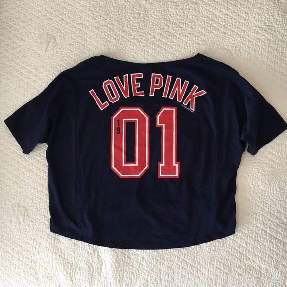 VS PINK Boston Red Sox Cropped Oversized Tee - Picture 6 of 12